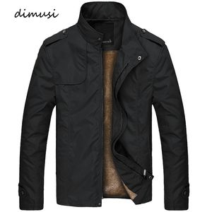 Giubbotti da uomo DIMUSI Inverno Uomo Bomber Maschile Casual Solid Slim Fit Uomo d'affari in pile Spessa Giacca a vento calda 4XL TA249 220905