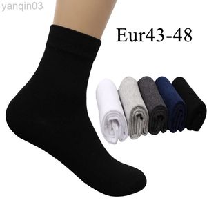 Atletik Çoraplar 10pcs.5 Çiftler Erkek Pamuk Elbise Çoraplar Artı Büyük Büyük Boy 44 48 48 İş Giysileri Çorap Klasik Sox Meias L220905