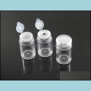梱包ボトル10mlルーズパウダーコンテナジャー透明なプラスチックグリッター化粧品アイシャドウボックスボトルとふたSN1866 DRO DHU9V