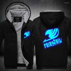 Erkek Hoodies Peri Masalı Anime Hoodie Ceket Kış Polar Kalın Sıcak Sweatshirt Uzun Kollu Artı Boyut