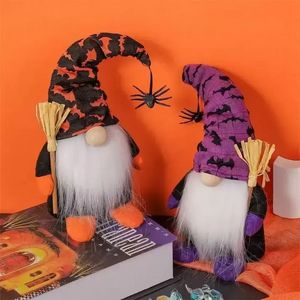 Neue Halloween Gnome Zauberer Spinne Schwedische Tomte Spielzeug Plüsch Handgemachte Bauernhaus Küche Tiered Tablett Dekoration Großhandel Weihnachten P0905