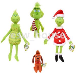 Christmas Grinch Plush Toys Animal Dog Gevulde pop geschikt voor kerstversieringen geschenken voor kinderen
