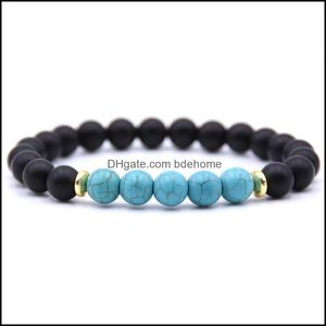 Бисерные пряди 10 %/Set Men Women Women 8mm Beads Bracelet Trend Trend Devispers Designs Mens Natural Drop доставка 202 DHSeller2010 DHGCE