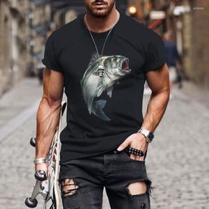 Herrespår män sommar casual t-shirts 3d tryck mode personlighet herrkläder överdimensionerade överdimensionerade