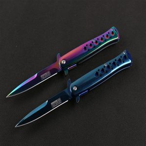 Wholesale tac force resale online - Tac Force Colorful Tactical Folding Knife Cr13Mov HRC Camping Hunting Survival Pocket Knife Military Utility Gift EDC Tools Col341g