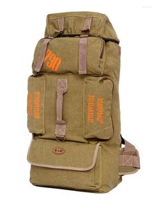 Duffel Bags Super-Large 90L емкости Сильный холст, путешествующий рюкзак Rucksack Simploity Bugage Bag A Сумма с междоркой 3 цвета