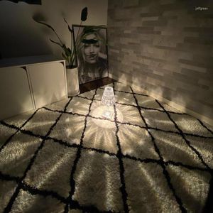 Masa lambaları kristal lamba şeffaf prizma masası gece ışık nordic akrilik avize yatak odası oturma odası başucu dekoratif