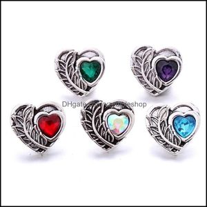 CHANMS RETRO SIER COLORE SNAP CUOTTO CUORE CHINOME DONNE RISULTATI DI GIETTILI DELLE GIOIELLI 18 MM Pulsanti di scatti di metallo Bracciale fai -da -te Dhseller2010 DHH56