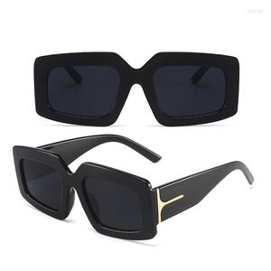 Lunettes de soleil Designer Designer Retro Big Frame Polygone Irr guleux surdimensionn surdimensiond UV Protection Shades Sun Glasses For Men Women