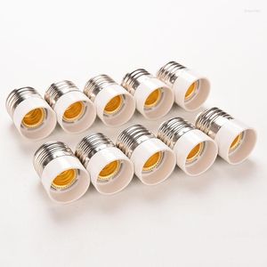 Suportes da lâmpada 5pcs Adaptador de base do tipo de base da lâmpada de lâmpada E27 para E14 Conversor Conversão de soquete