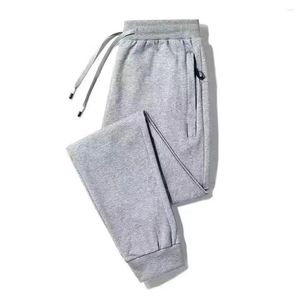 Calça masculina calça longa bolsos de zíper soltos BONTES MEN MEN TORNO INICIADO