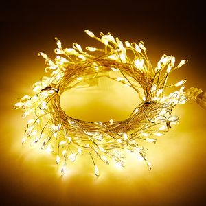 6m 200 LED Copper Wire String Light Outdoor Firecracker Fairy Garland Lights Connectable DC24V Wedding Party Christmas Lighting