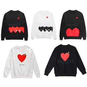 Autumn New Mens Hoodies Fashion Womens Heart Printing Sweatshirts Couples Casual Add Fleece Jacket Asian Size M-2XL