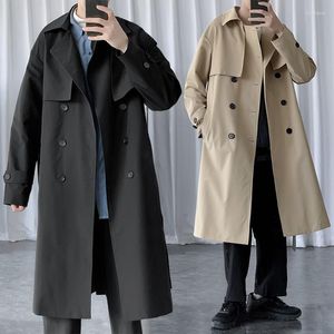 Men's Trench Coats 2022 Autumn Winter Fashion Men's Overcoat For Male Long Windbreaker Streetwear Men Casual Coat Outerwear Clothing K69