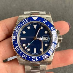 N factory watch diameter 40 mm with a blue spring 3186 movement three-dimensional pointer nail polished deep sea blue ceramic ring mouth 904 fine steel watchband