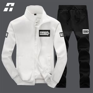 Mens Tracksuits Mens 트랙 슈트 가을 패션 스포츠웨어 2 조각 세트 남자 재킷 스웨트 팬츠 캐주얼 프린트 남성 땀복 스포츠 정장 남편 220905