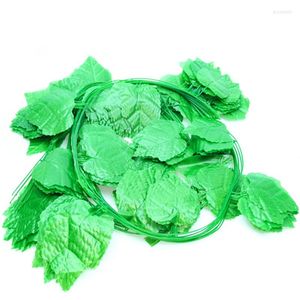 Kwiaty dekoracyjne 28 m sztuczna roślina zielona winogrona winorośl Faux Silk Garland Fake Ivy Hanging Vines Rośliny wystrój