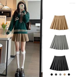 Completi di abbigliamento Jk Gyaru Studentessa Gonna a pieghe A-Line Primavera Autunno Estate 2022 Vita alta Moda sottile Uniforme scolastica giapponese Coreano