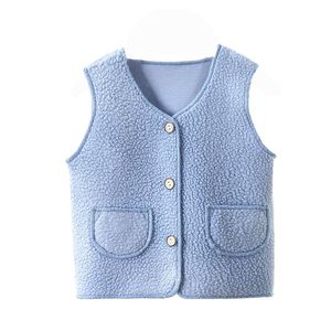 Weste 0-6Y Herbst Winter Kind Weste Pelz Mädchen Junge Baby Weste Kinder Jacken Kinder Kleidung Schnee Outfit Ärmellose Weste kleinkind Wolle 220905