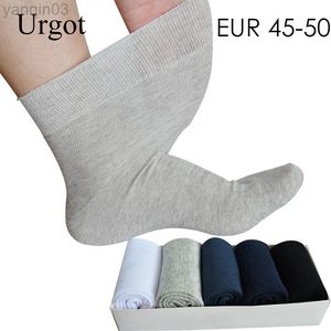 Atletik Çoraplar Urgot 5 Çiftler Erkek Çoraplar Büyük Artı Boyut 48.49.50 All-Match Sıradan İş Anti-Odor Erkekler SOCKS SOX MEIAS KALSETİN HOMBRE L220905