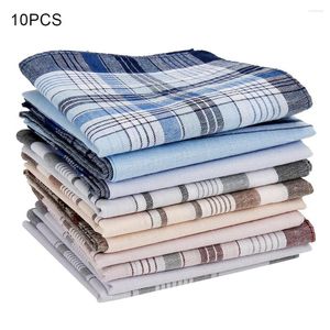 Dzieci Ties 10pcs/Lot Square Multicolor Plaid Stripe Men Kobiety Kieszeń na przyjęcie weselne Busines