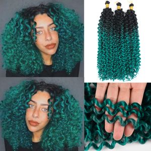 Lans 14 pollici onda d'acqua estensioni dei capelli all'uncinetto bohemien uncinetti trecce intrecciare i capelli sintetici colori biondi puri all'ingrosso LS22