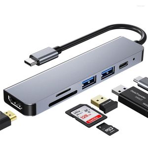Hub multifuncional em estação de docking notebook USB Six-One Type-C