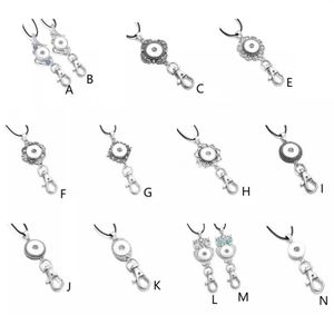 Colares de pingentes Noosa pedaços de identificação de identificação de trabalho, colar de botão snap snap de colar de coruja de coruja de coruja de 18 mm de jóias pendentes de gargantilha de gengibre dr dhhfe