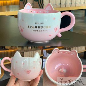 Mughe limitate Starbucks Nuova Coppa Coppa Giorni Coppa Carina Carina Funny Cat tazza Ceramica Coppa di caffè in ceramica
