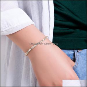 Charm-Armbänder Lady Girl Sier Infinity Endless Love Symbol Charm-Armband Schmuck Geschenk mit glänzendem Kristall-Armreif für Freundschaft / Si Dhrsx