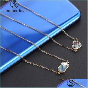 Hänge halsband Little Heart Cross Round Hexagons Pendant Clavicle Chain Necklace For Women Lover Fashion Gold Beach Party J Sport1 DHQZE