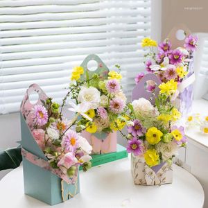 Present Wrap Creative Flower Packaging Boxes Portable Double Side Butterfly Wrapping Paper f r br llop Alla hj rtans dagsp sar
