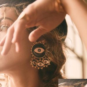 Dangle żyrandol retro indyka zło niebieskie oczy kolczyki urok Drop Dangle for Women Tassel Hurtowa dostawa 2021 Biżuteria Lulubaby DHK5L
