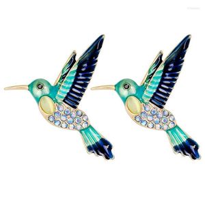 Broches 2pcs Mulheres Hummingbird Broched Broche Creative Ploth Acessory Vintage for Party Accesorios Mujer