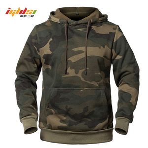 Erkek Hoodies Sweatshirts Camouflage Hoodies Erkek Moda Sweatshirt Erkek Camo Kapşonlu Kalça Sonbahar Kış Askeri Hoodie Erkekler Polar Beden 220905