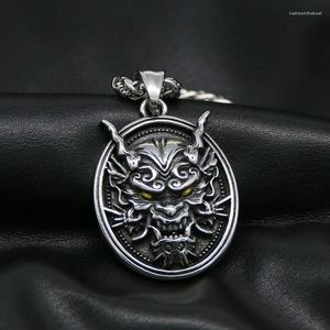 Anhänger Halsketten MACLOTS Herren Edelstahl Punk Goldene Augen Stoßzähne Drachen Relief Halskette Männer Schmuck