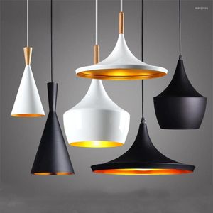 Pendelleuchten Nordic Schwarz Weiß Instrument Schatten Lichter Retro Kunst Schlafzimmer Nachttisch Bar Esszimmer Einzelküche Hängend