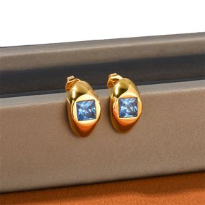 New Niche Design Personality Zircon Earrings Stud Simple Fashion Temperament All-Match Women's French Jewelry Accessories