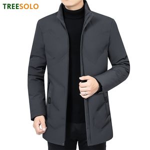 Jaqueta de inverno de parkas masculina espessa de jackets de casaco comprido e com capuz quente