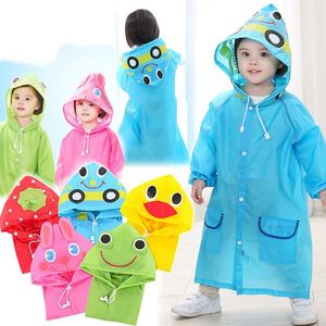 Waterproof Children Raincoats Cartoon Design Baby Summer Rainwear Ponchon 90-130cm Length SN4858