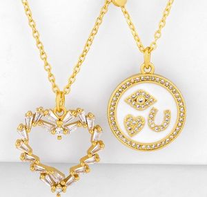 Collane di gioielli Circle a cuore a corda di guscio bianco collana zirconia zirconia gioiello cubico cristallo cz fascino di moda hw4yh