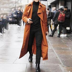 Men's Trench Coats Long Coat Men Spring Autumn Men's Casual Loose British Style Overcoat Streetwear