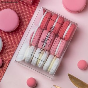 Dekoratif Nesneler Figürinler 9pcs Simülasyon Macaron Model Sahte Kek Krem Atıştırmalık Çekim Düğün Düğün Tatlı Pencere Dekorasyon Süsleri 220906