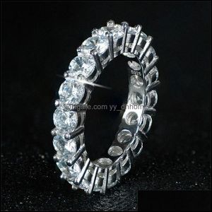 Bröllopsringar vecalon 17 stilar älskare lovar ring diamant 925 sterling sier bröllop band ringar för kvinnor män fest smycken yydhome dh4rr