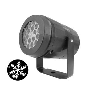 Luci da palcoscenico con effetti a LED Proiettore a LED con fiocco di neve, tempesta di neve bianca, lampada per feste in famiglia, atmosfera natalizia