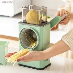 Utensili per verdure multifunzionali Affettatrice primaria magica per tagliare le verdure patate grattugia rotante per limone di grande capacità windstorm drum chopper taglierina a mano