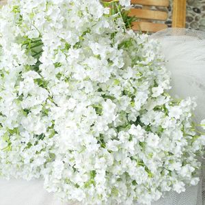 Faux blommor grönare 3 pcsparty baby födelsedagsfest andning av andning bröllop dekoration vit siden verklig beröring konstgjorda blommor för heminredning A12050 J220906