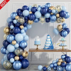 Diğer Etkinlik Partisi Malzemeleri lacivert Gold Confetti Bebek Duş Balon Düğün 18 30 Doğum Günü Partisi Balonları Dekorasyon Erkek Kız Lateks Balonlar Kit Globos 220906