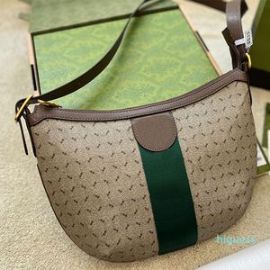 Borsa hobo Borsa a mano da donna Borsa a tracolla Borsa a tracolla di grande capacità Tela Moda Lettera Rosso Verde a strisce Vera pelle Chiusura con cerniera Cinturino regolabile