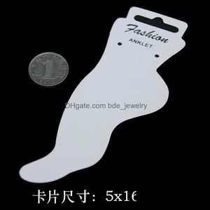 anklets wholesale-op-new-new specialty白い段ボールファッションジュエリーハングタグアンクレットカードディスプレイカードprtagラベルハンギングbdejewelry dh89a